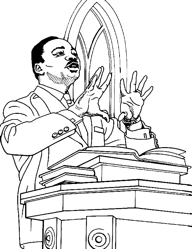 Martin luther king jr coloring pages and worksheets