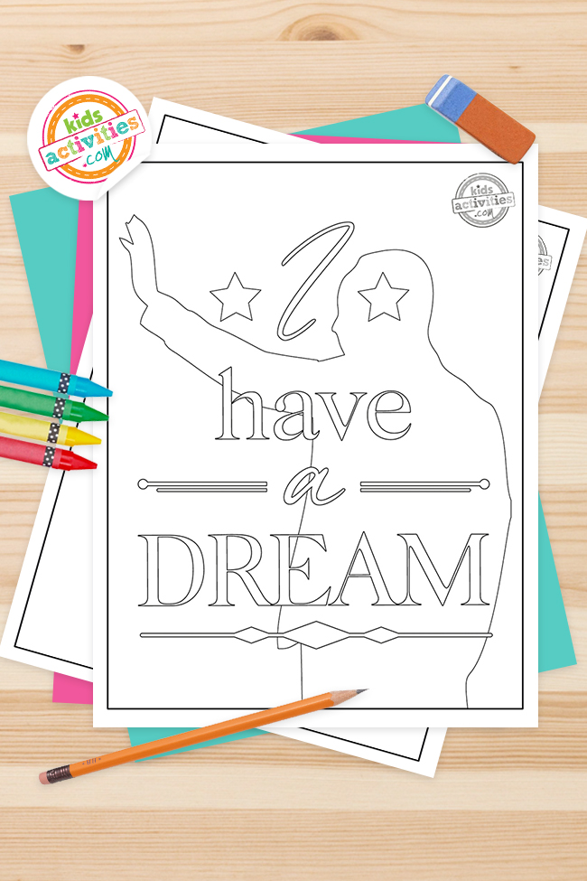 Free inspiring martin luther king jr coloring pages kids activities blog