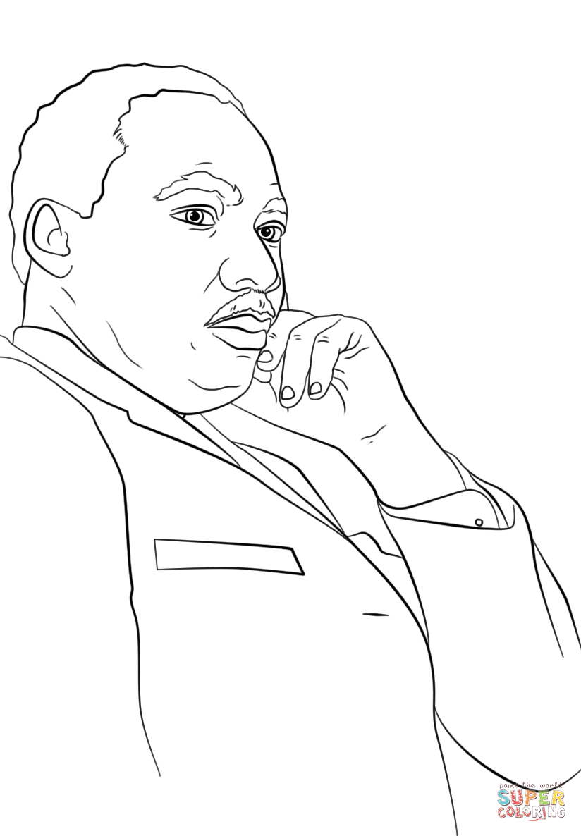 Martin luther king jr coloring page free printable coloring pages