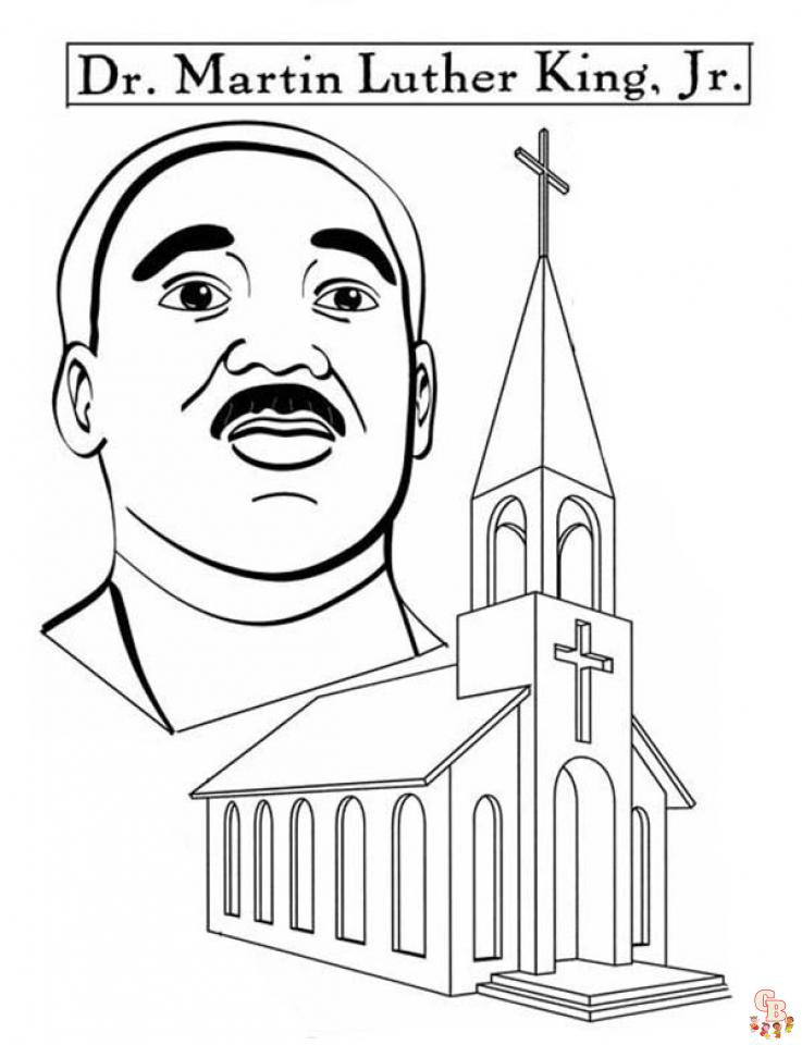 Martin luther king jr coloring pages printable free