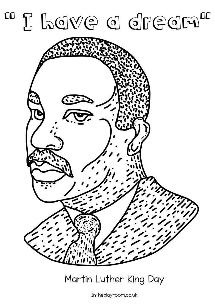 Free printable martin luther king jr loring sheets mlk day