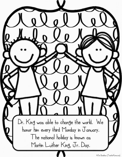 Free printable martin luther king jr coloring pages