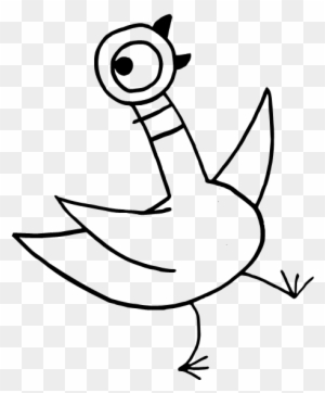 Pidgeons clipart colouring page