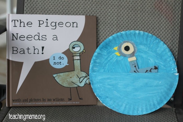 Pigeon activities inspired by mo willems books