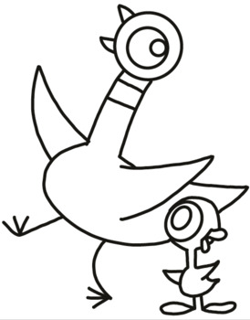 Pigeon coloring page tpt