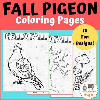 Pigeon coloring page tpt