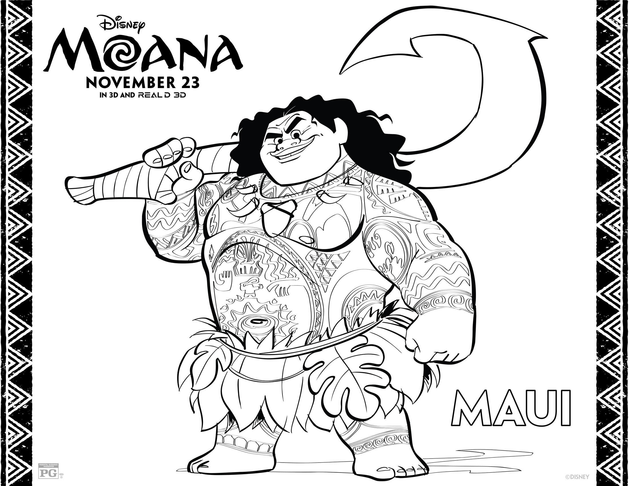 Moana coloring pages moana coloring pages and activity sheets for kids