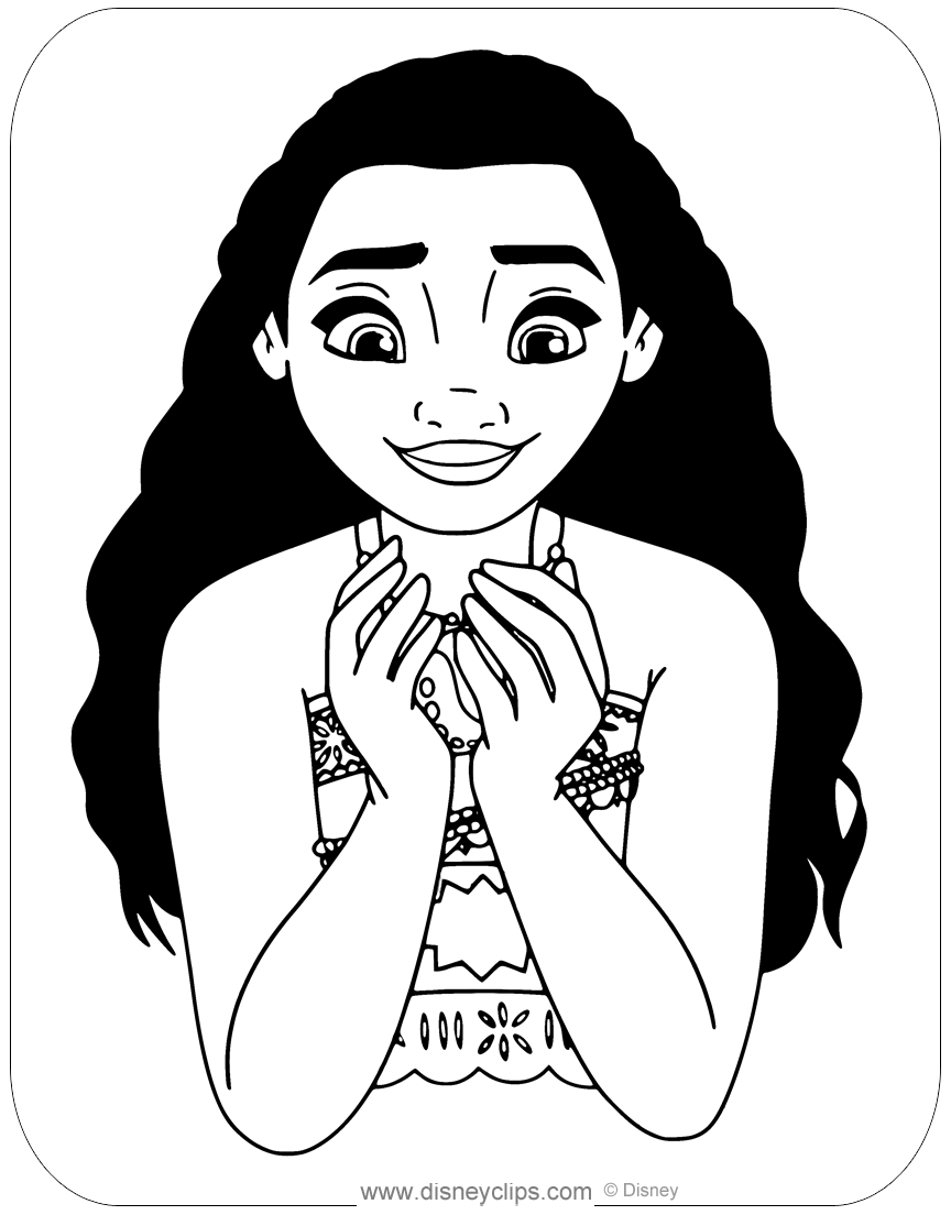 Disneys moana printable coloring pages