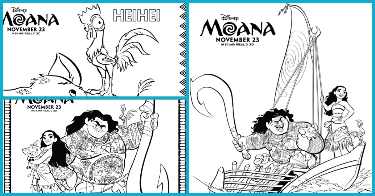 Moana coloring pages