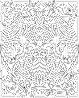 Dont eat the paste knotwork bat coloring page