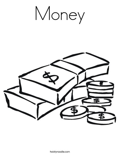 Money coloring page