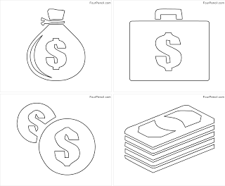 Free printable money coloring pages for kids â