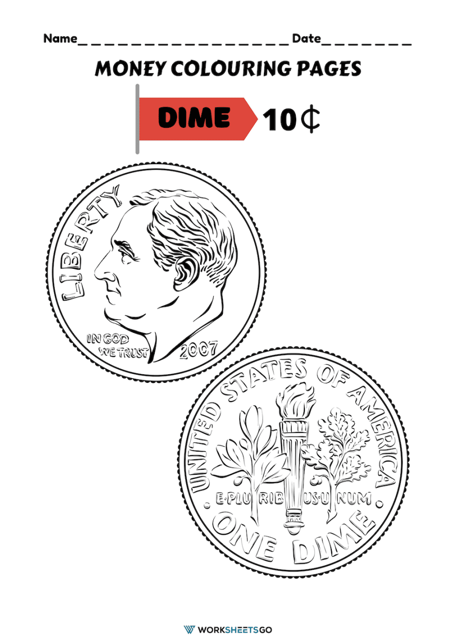 Money coloring pages