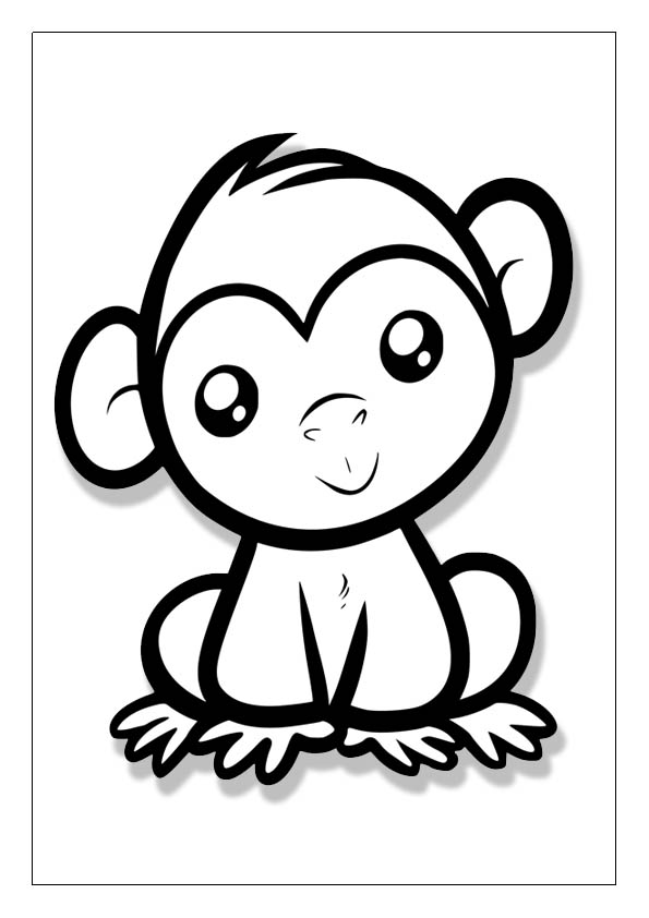 Monkey coloring pages printable coloring sheets