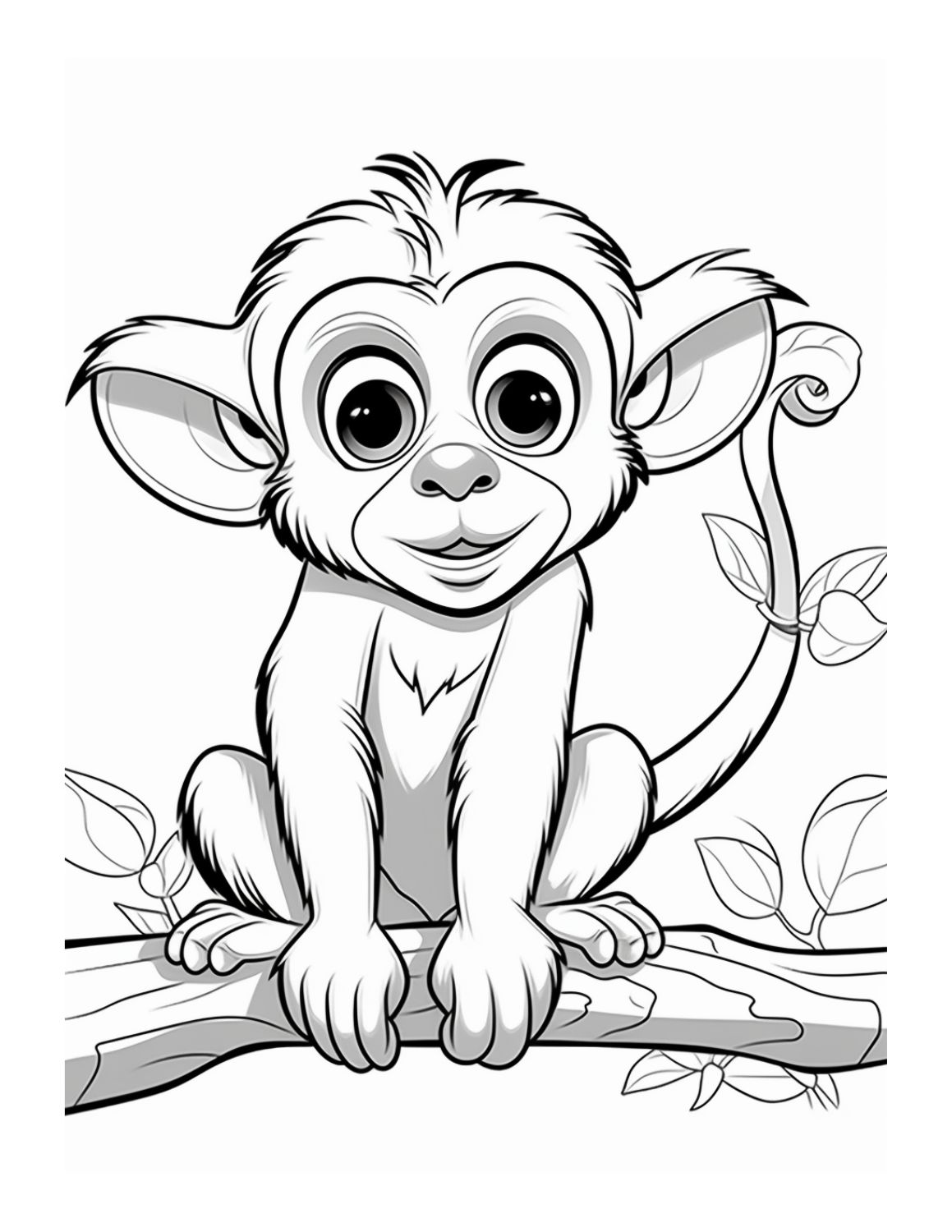 Free printable monkey coloring pages skip to my lou