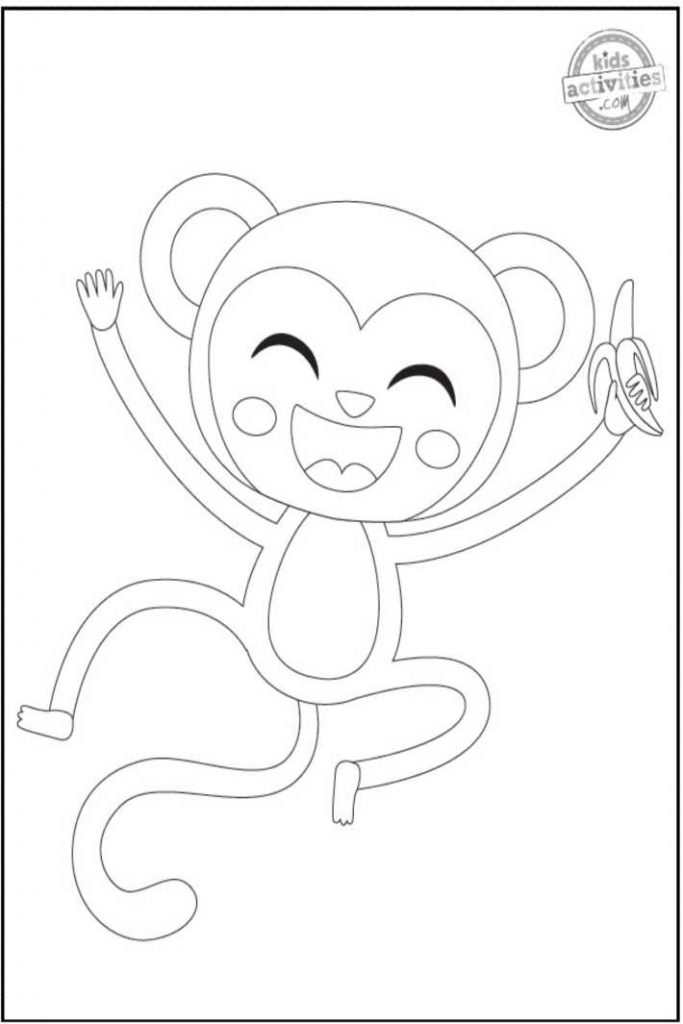 Free printable monkey coloring pages kids activities blog