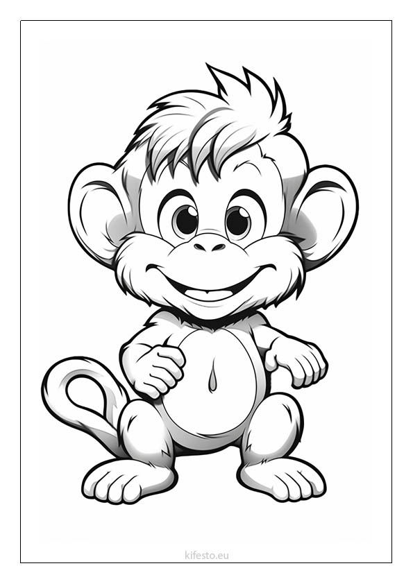 Monkey coloring pages printable coloring sheets