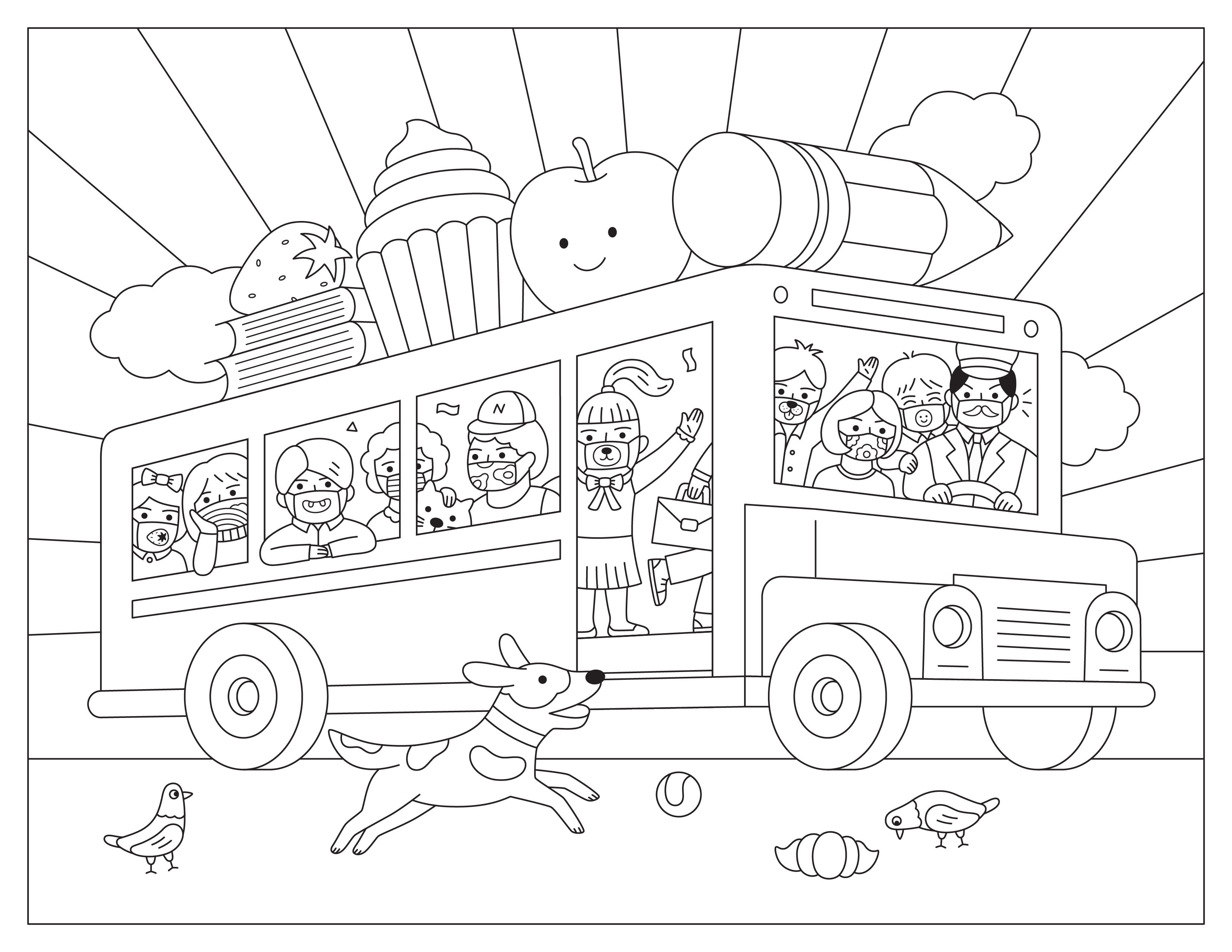 Back to school coloring page cubby