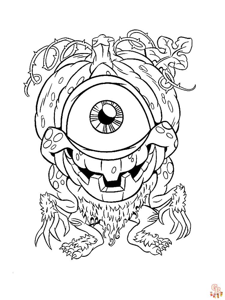 Monsters coloring pages free printable sheets for kids