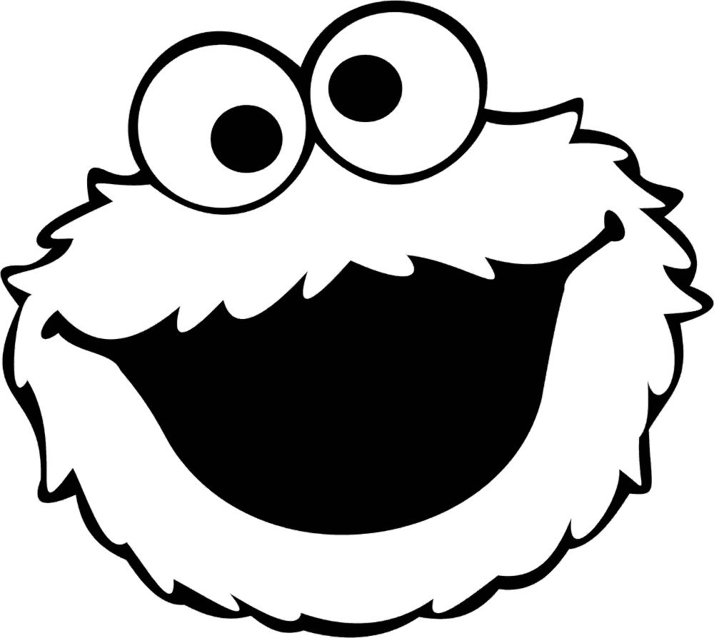 Printable cookie monster face template