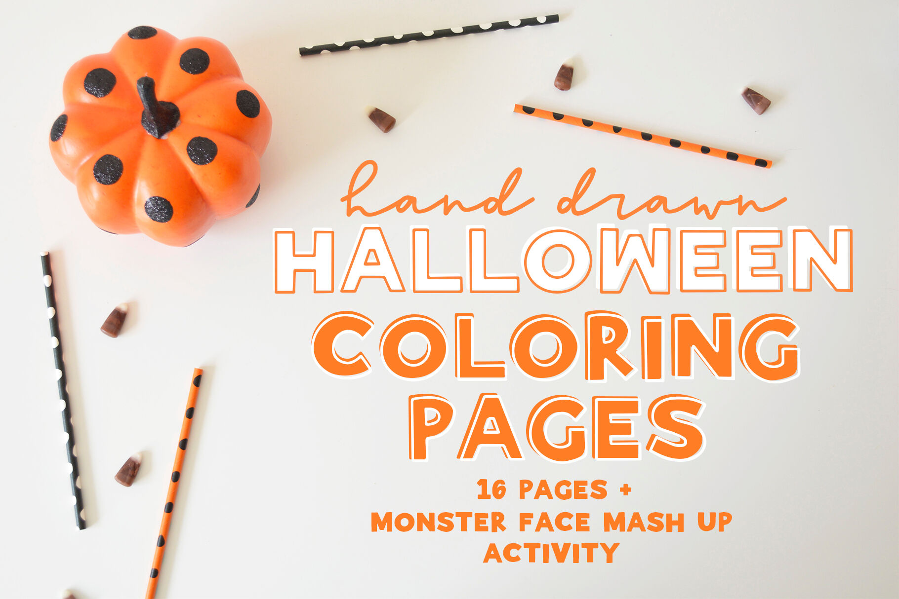 Halloween coloring pages monster activity by dansie design