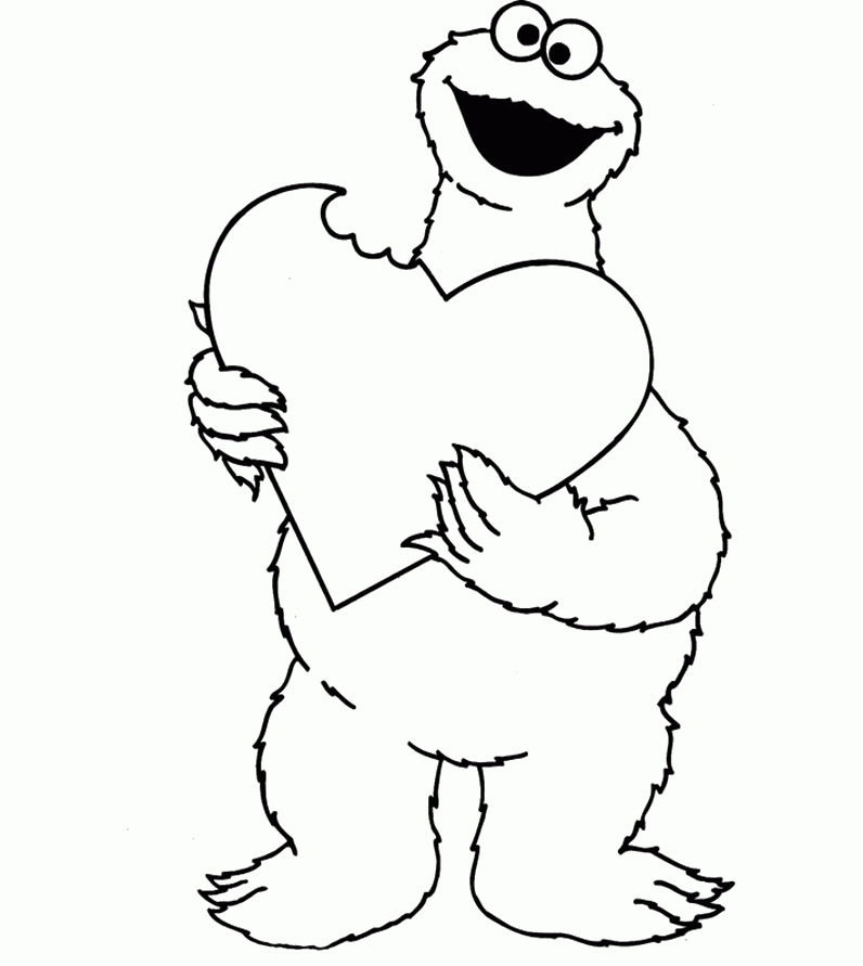 Coloring pages cookie monster coloring pages