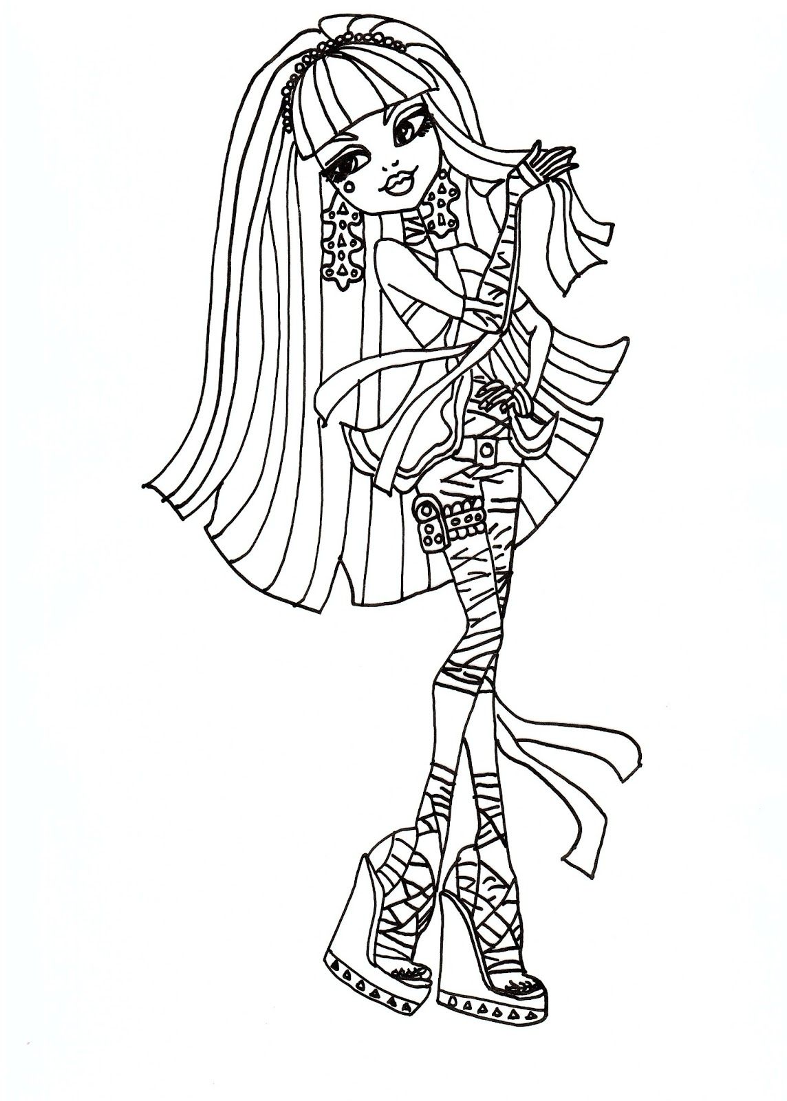 Free printable monster high coloring pages cleo de nile coloring sheet monster coloring pages coloring pages coloring books