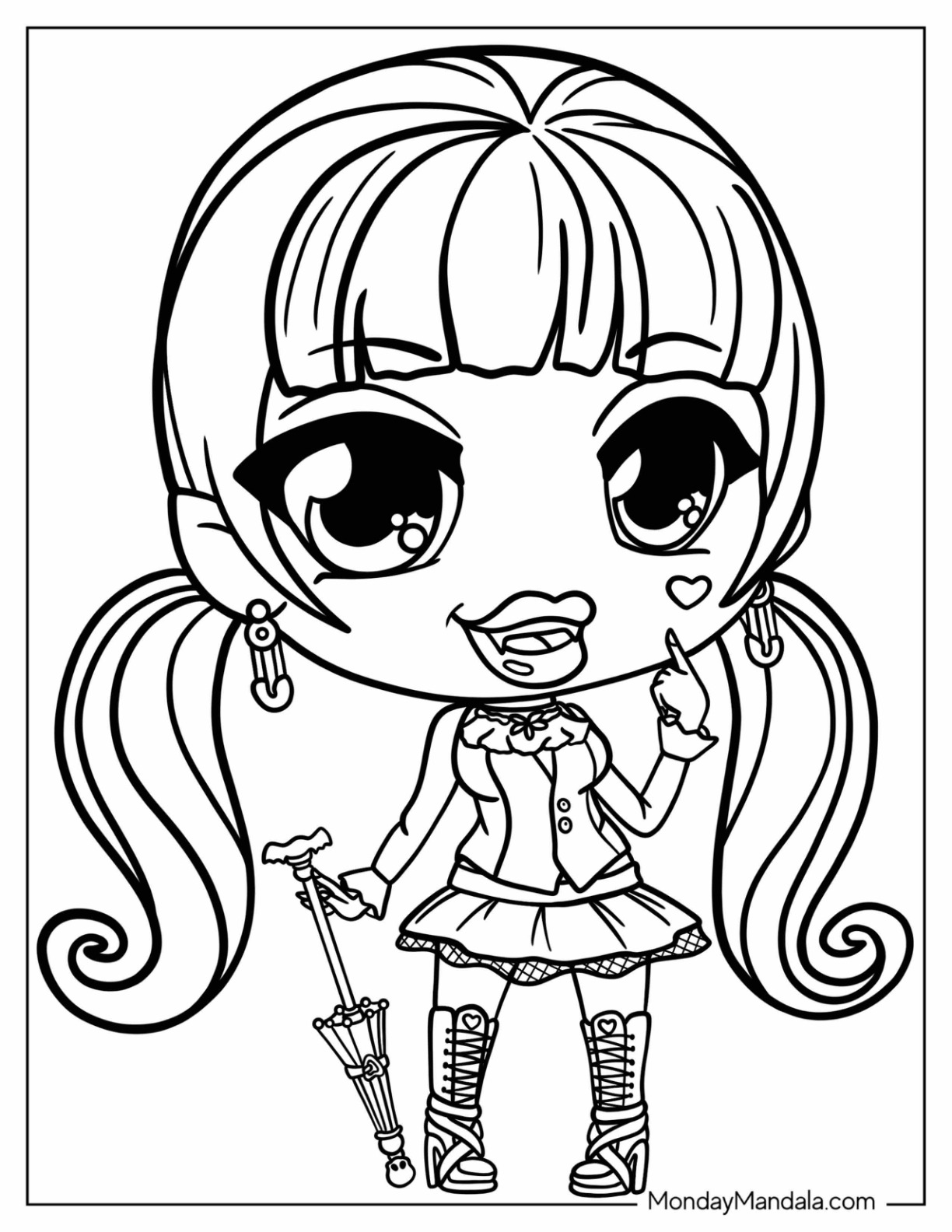 Monster high coloring pages free pdf printables