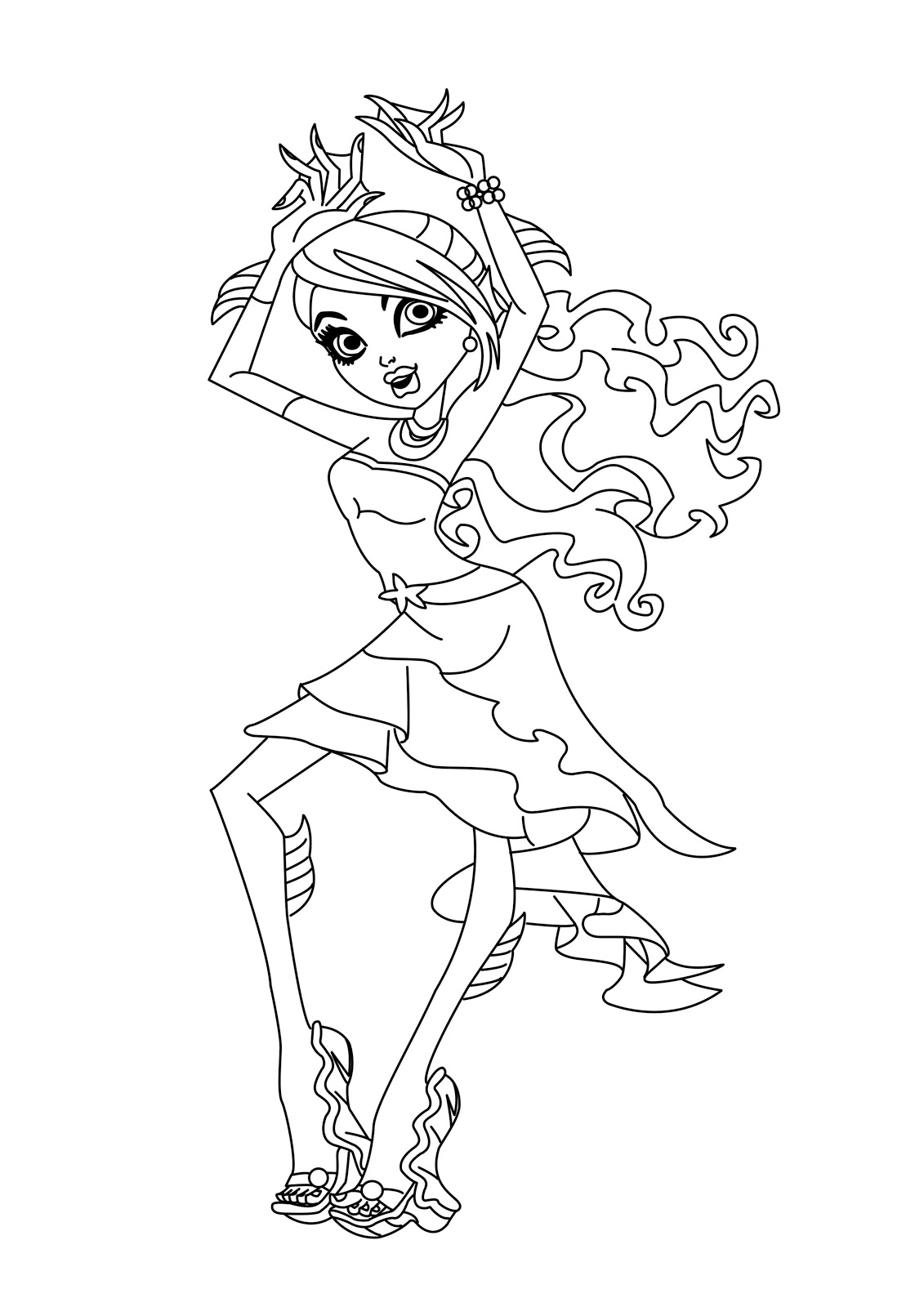 Free printable monster high coloring pages for kids