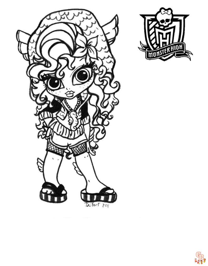 Monster high coloring pages for kids