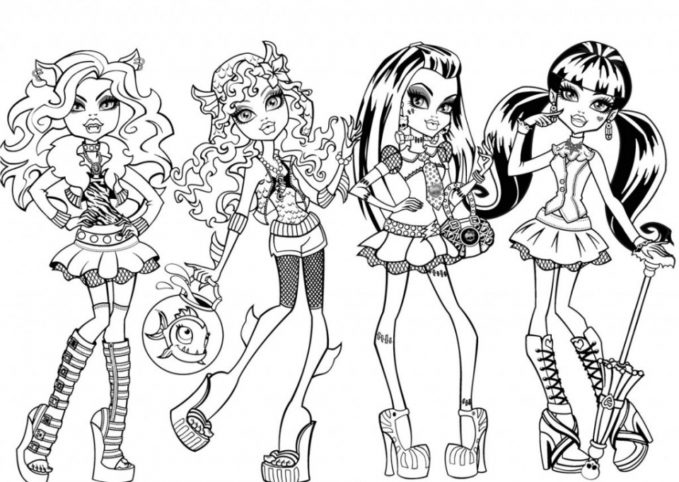 Free printable monster high coloring pages