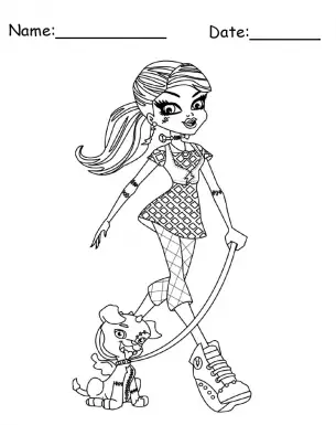 Monster high coloring pages to print