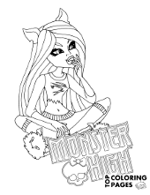 Monster high coloring pages draculaura