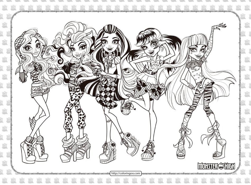 New printable monster high coloring pages you can download or print new printable monster high coloring pages foâ monster high coloring pages coloring pictures