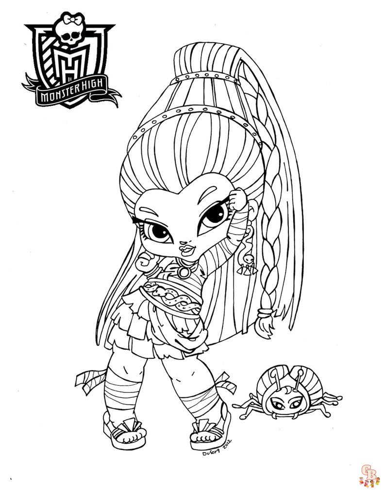 Monster high coloring pages for kids