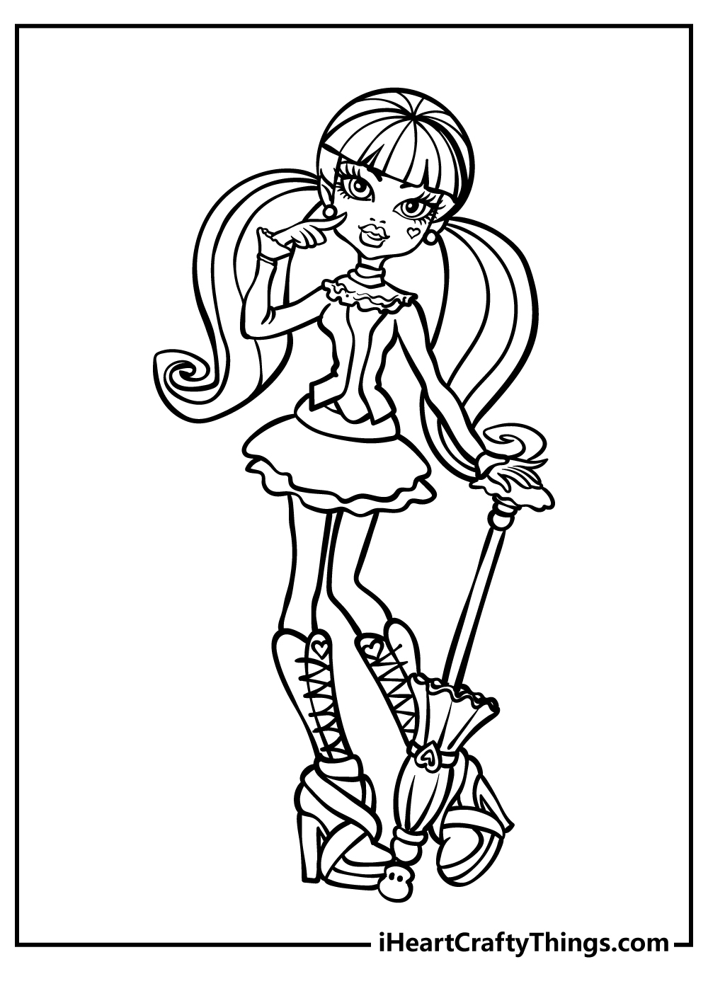 Monster high coloring pages free printables