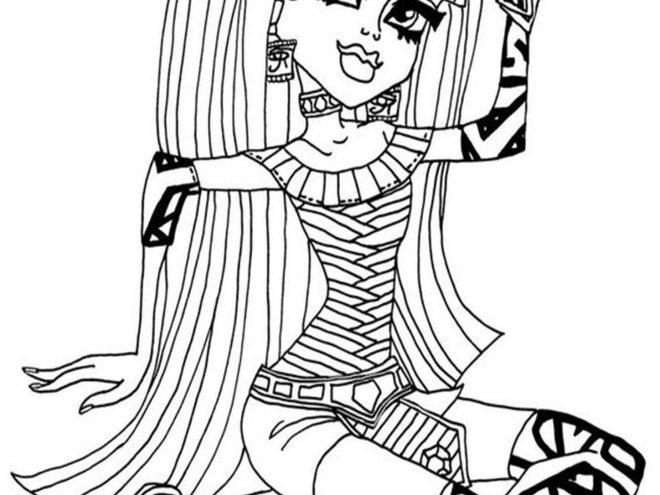 Free easy to print monster high coloring pages