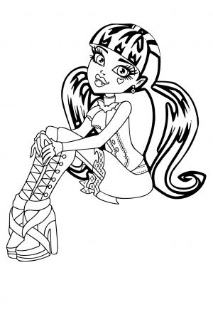 Free printable monster high coloring pages for adults and kids