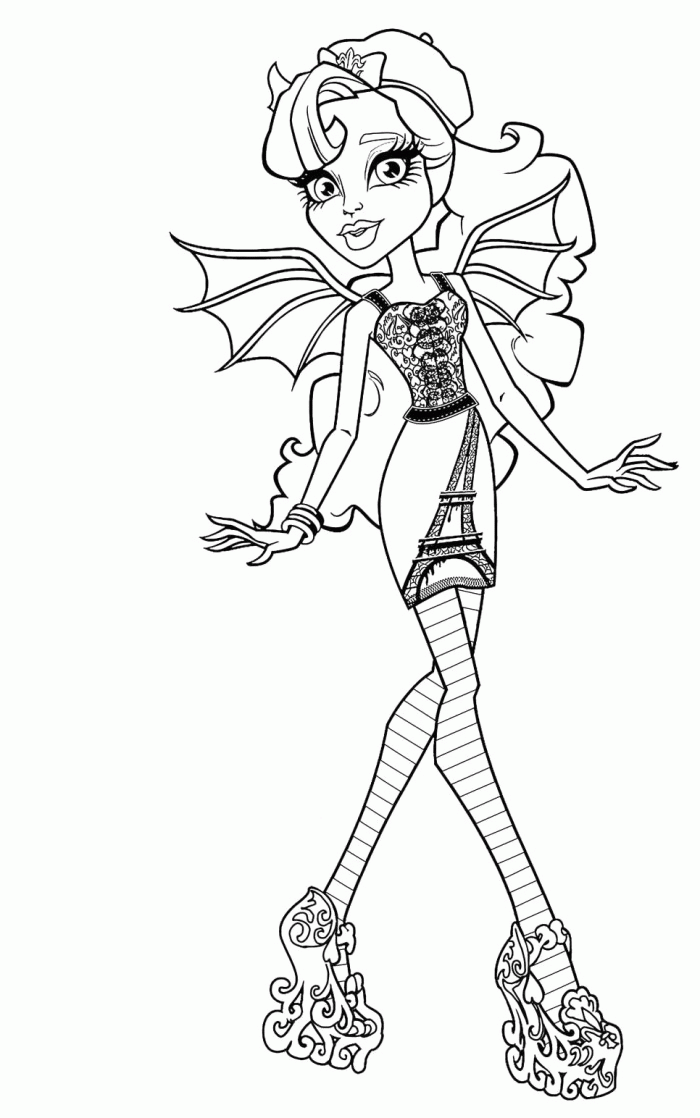 Monster high coloring pages free printable coloring sheets