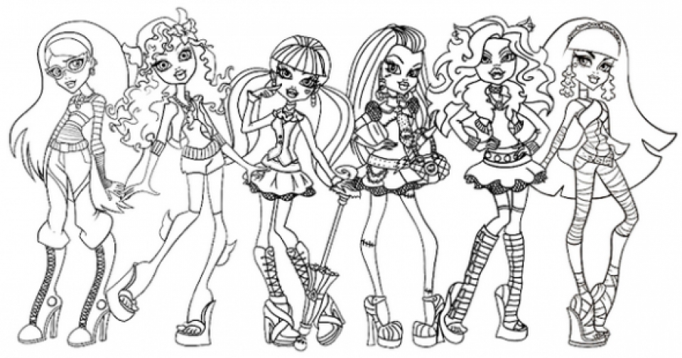 Get this free monster high coloring pages to print