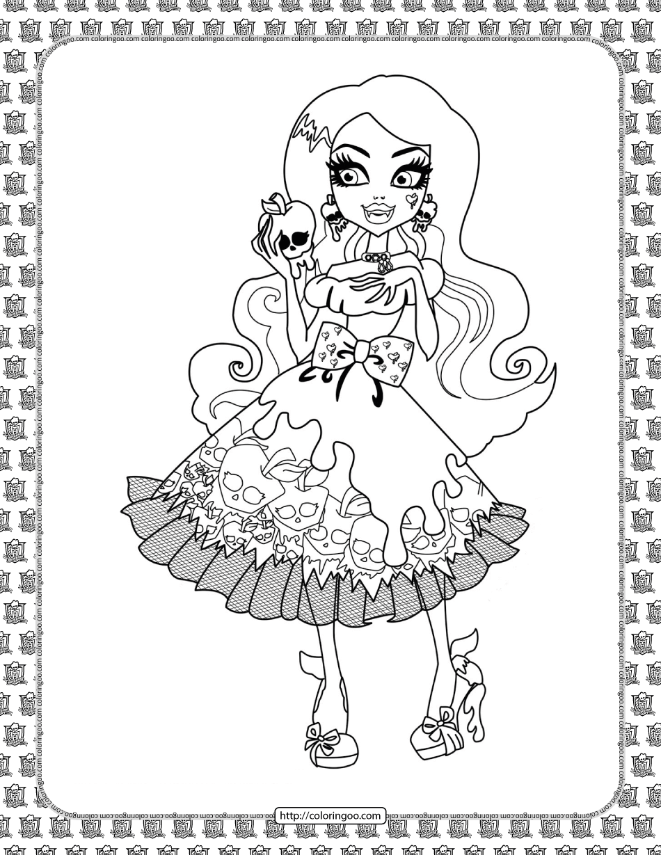 Printable monster high coloring pages