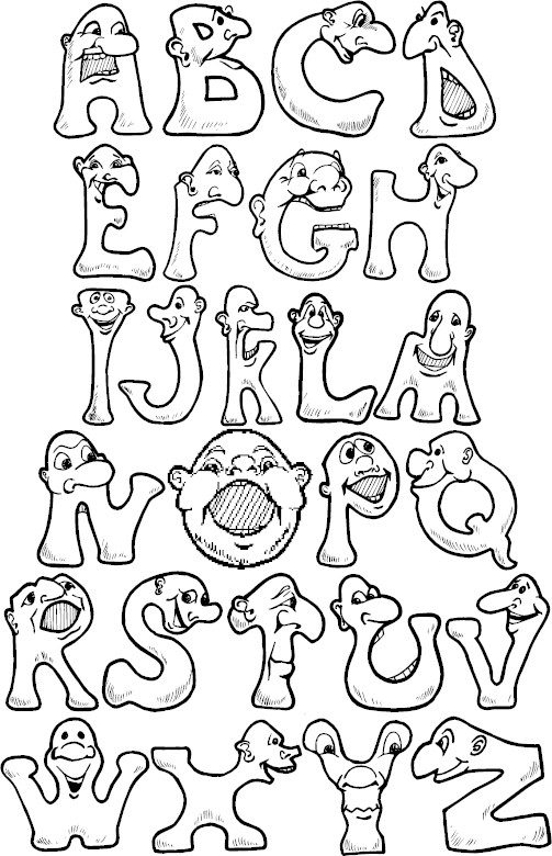 Letter z alphabet coloring page