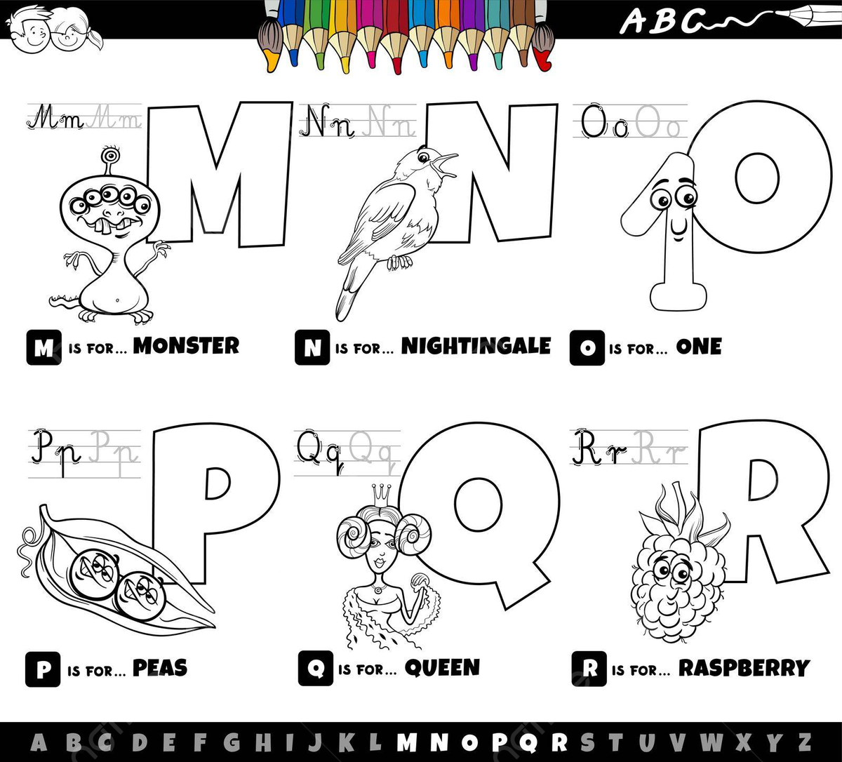 Monster alphabet vector art png images free download on