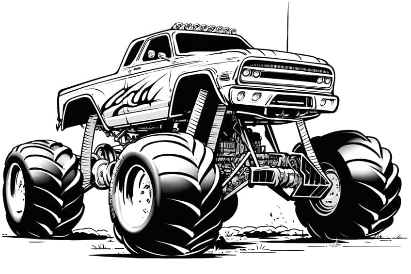 Monster truck coloring pages