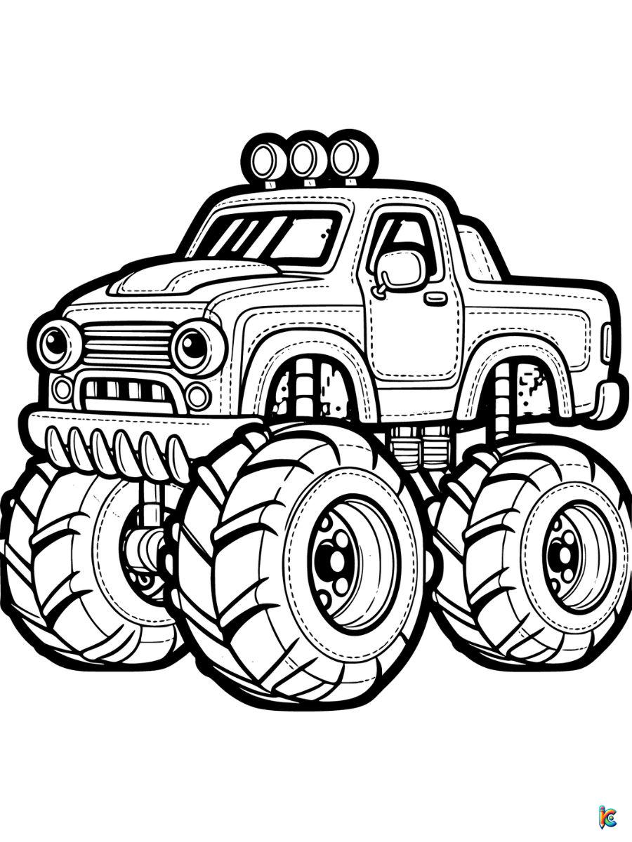 Monster truck coloring pages â