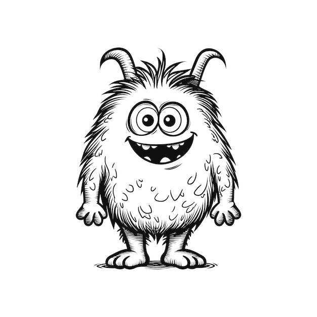 Premium vector printable monster coloring pages for kids