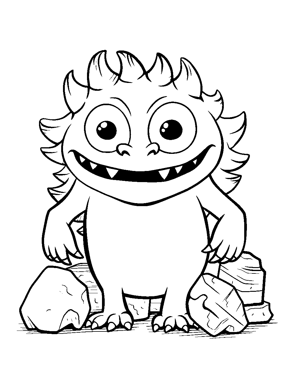 Monster coloring pages free printable sheets