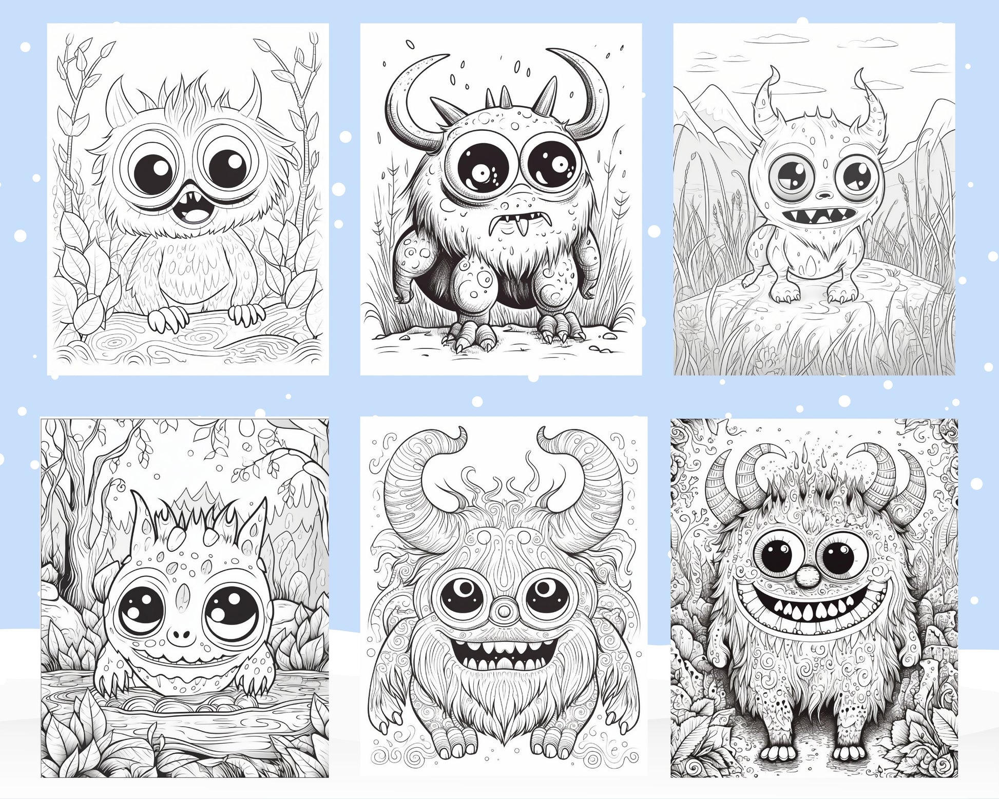 Adorable monster printable coloring pages for kids printable pdf f â coloring