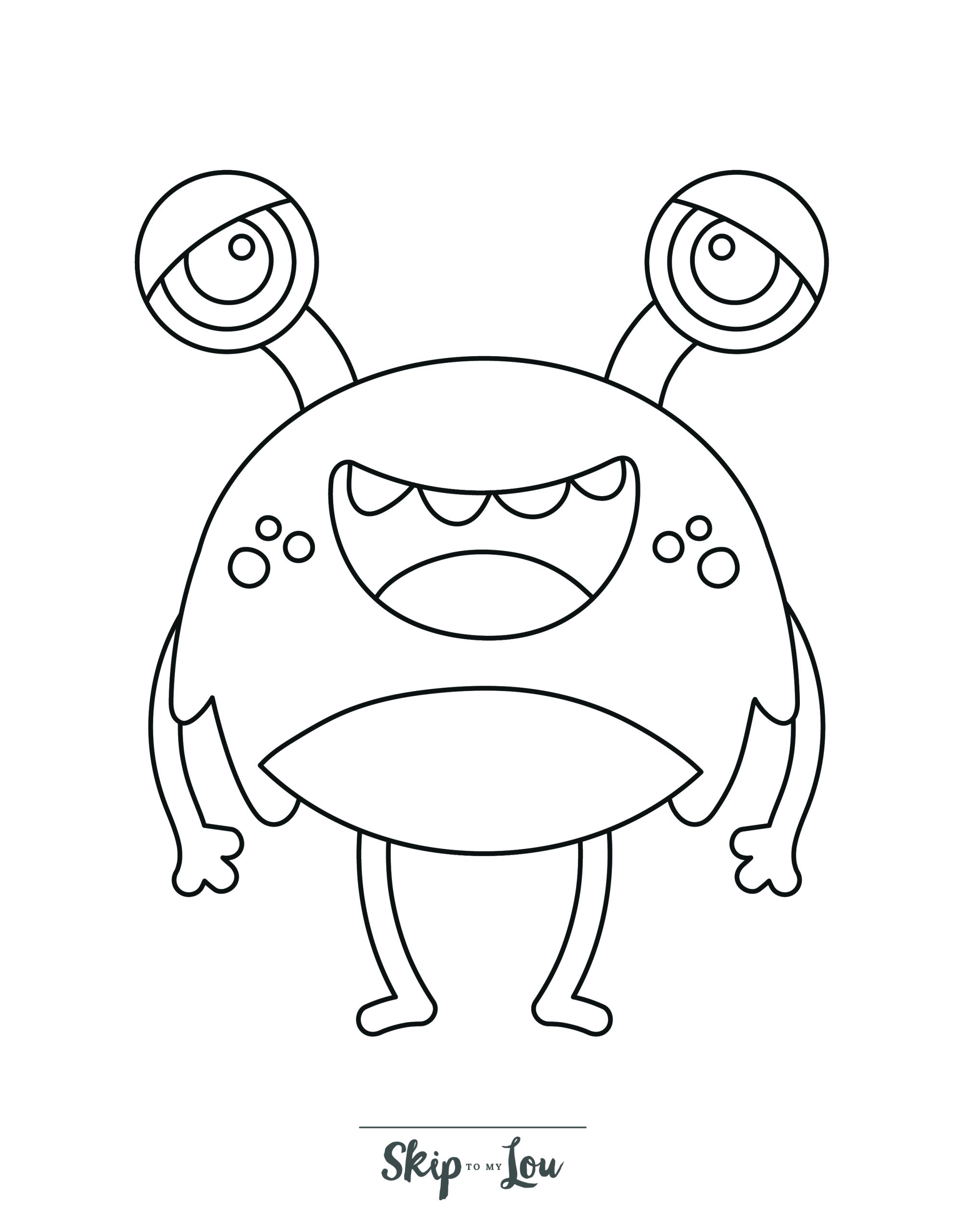 Monster coloring pages free printable monsters for kids skip to my lou