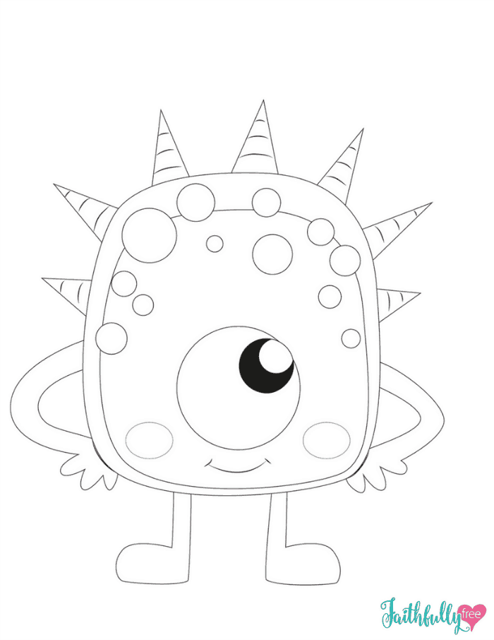 Monster coloring pages free printables faithfully free